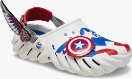 Crocs Crocs Captain America Echo Clog -  כפכפי אקו קלוג קרוקס קפטן אמריקה בצבע לבן