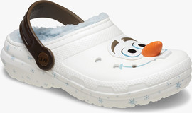 Crocs Crocs Toddlers' Disney Frozen Olaf Lined Classic Clog T - כפכפים פרוותיים קרוקס פרוזן אולף לילדים מידות קטנות