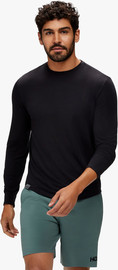 Hoka Hoka Essential LS Tee - חולצת טי שרוול ארוך אסנשיאל לגברים בצבע שחור