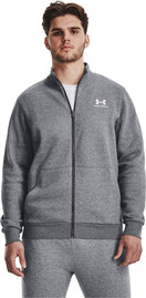 UNDER ARMOUR סווטשירט לגברים אנדר ארמור צבע אפור ז'קט גברים פוטר Under Armour Essential Flc Track Jacket