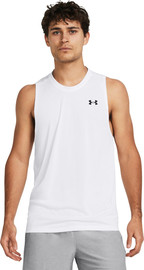 UNDER ARMOUR גופיית ספורט אימון גברים אנדר ארמור צבע לבן Under Armour Tech Tank