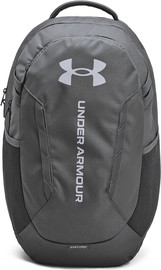 UNDER ARMOUR תיק גב ספורטיבי עם תא למחשב נייד מבית Under Armour דגם Hustle 6.0 Backpack 29L צבע אפור