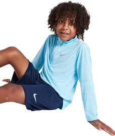NIKE חליפת Nike לילדים חולצה 1/4 רוכסן ומכנסיים קצרים