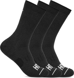 Hoka Hoka U Crew Run Sock 3-Pack מארז 3 זוגות גרבי ריצה גבוהים שחורים