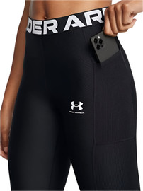 UNDER ARMOUR טייץ תרמי ספורט נשים אנדר ארמור צבע שחור מנדף זיעה Under Armour HeatGear Rib Legging
