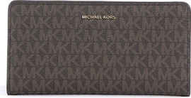 MICHAEL KORS ארנק מייקל קורס Bryant Large Signature Logo Snap-Front Wallet נשים - מייקל קורס - Brown