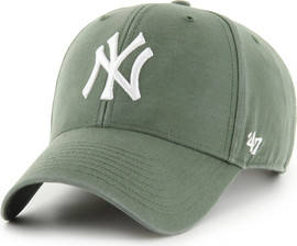 47 brand כובע מצחייה מובנה צבע ירוק זית NY