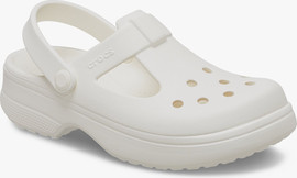 Crocs Crocs Classic Mary Jane Clog K - כפכפי קלוג קרוקס מרי ג'ין לבנות בצבע לבן גיר