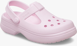 Crocs Crocs Classic Mary Jane Clog T - כפכפי קלוג קרוקס מרי ג'ין לבנות מידות קטנות בצבע ורוד