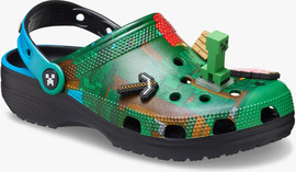 Crocs Crocs Minecraft Classic Clog -כפכפי קרוקס קלוג מיינקרפט בצבע ירוק/שחור - קרוקס - Multicolor
