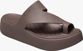 Crocs Crocs Getaway Platform Toe Loop - כפכפי אצבע פלטפורמה קרוקס לנשים בצבע חום