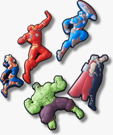 Crocs Crocs Jibbitz Avengers Heroes -מארז 5 ג'יביטים קרוקס