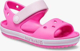 Crocs Crocs Bayaband Sandal T-   סנדלי קרוקס לילדים באיה באנד בצבע ורוד מבריק מידות קטנות