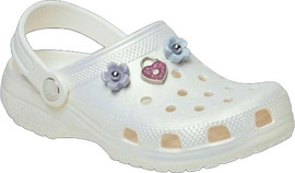 Crocs כפכפי Crocs לבנות דגם Classic Iridescent Charm