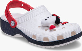 Crocs Crocs Peanuts Classic Clog K - כפכפי קלוג קרוקס סנופי לילדים בצבע לבן/שחור/אדום