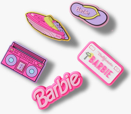 Crocs Crocs Jibbitz Barbie Retro - מארז 5 ג'יביטים קרוקס