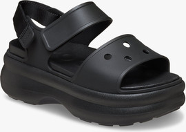 Crocs Crocs Soho Y Strap Sandal - סנדלי פלטפורמה סוהו קרוקס לנשים בצבע שחור