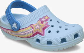 Crocs Crocs Classic Star Lights Clog T - כפכפי קרוקס קלוג עם אורות לילדים בצבע כחול פרוסט