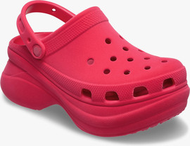 Crocs Crocs Bae Velvet Clog - כפכפי קרוקס קלוג פלטפורמה ביי קטיפה לנשים בצבע רסברי דיגיטל