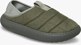 Crocs Crocs Classic Vegan Suede Moc - כפכפי פרווה קרוקס בצבע ירוק/אפור