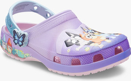 Crocs Toddler Bluey Friends Forever Classic Clog - כפכפי קרוקס בלואי חברים לנצח לילדים בצבע סגול - קרוקס - MultiColor