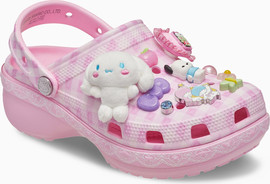 Crocs Crocs Hello Kitty and Friends Classic Platform Clog - כפכפי קרוקס פלטפורמה הלו קיטי וחברים לנשים בצבע ורוד