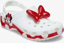 Crocs Crocs Minnie Mouse Classic Clog - כפכפי קרוקס מיני מאוס לנשים בצבע לבן/אדום