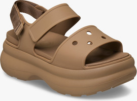 Crocs Crocs Soho Y Strap Sandal - סנדלי פלטפורמה סוהו קרוקס לנשים בצבע חום כהה ספירה