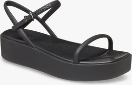 Crocs Crocs Miami Platform Y Strap Sandal - סנדלי פלטפורמה קרוקס לנשים בצבע שחור