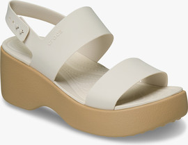 Crocs Crocs Brooklyn Sky Sandal - סנדלי פלטפורמה קרוקס ברוקלין סקיי לנשים בצבע פרפה/חום קשיו
