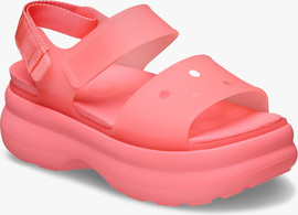 Crocs Crocs Soho Frosted Y Strap Sandal - סנדלי פלטפורמה קרוקס לנשים בצבע גויאבה