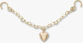 Crocs Crocs Gold Rivet Chain with Heart - שרשרת ג'יביטים לקרוקס