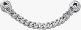 Crocs Crocs Silver Flat Curb Chain - שרשרת ג'יביטים לקרוקס