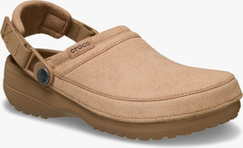 Crocs Crocs Classic Crafted Vegan Suede Clog - כפכפי קרוקס קלוג קראפטד בצבע שוקולד חלב