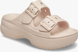 Crocs Crocs Saturday Platform Sandal - סנדלי פלטפורמה קרוקס לנשים בצבע קוורץ