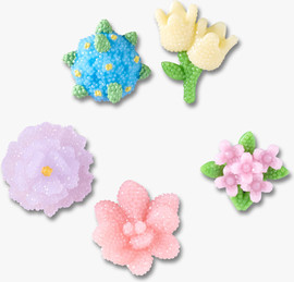 Crocs Crocs Beaded Flowers - מארז 5 ג'יביטים קרוקס