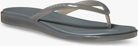 Crocs Crocs Miami Round Toe Jelly - כפכפי אצבע מיאמי קרוקס לנשים בצבע קרבון ג'לי