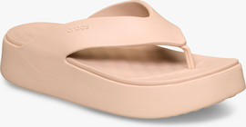 Crocs Crocs Getaway Platform Flip - כפכפי אצבע פלטפורמה קרוקס לנשים בצבע בלאש ורוד