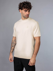 elixir חולצת טישירט קצרה אליקסיר Back Logo Embroidery גברים - אליקסיר - Beige
