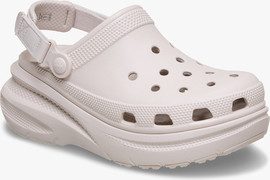 Crocs Crocs New Crush Clog - כפכפי פלטפרומה קלוג לנשים בצבע קרם קקאו