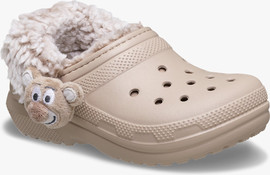 Crocs Crocs Classic Bear Plush Fleece Lined Clog T - כפכפי קרוקס קלוג פרוותיים לילדים בצבע דולסה