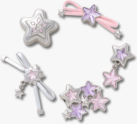 Crocs Crocs Jibbitz Stars and Bows 5 Pack - מארז 5 ג'יביטים קרוקס כוכבים ופפיונים