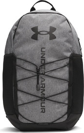 UNDER ARMOUR תיק גב ספורטיבי עם תא למחשב נייד מבית Under Armour דגם Hustle Sport 6.0 Backpack צבע אפור