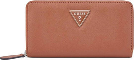 GUESS ארנק Guess Viviette Slg Medium Zip Around נשים - גס - Brown