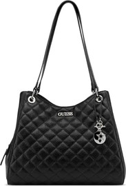 GUESS תיק Guess Wester Satchel נשים - גס - Black