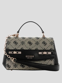 GUESS תיק Guess Melinda Logo Top Handle Flap נשים