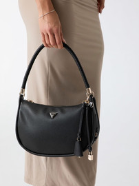 GUESS תיק Guess Danya Hobo Shoulder Bag נשים - גס - Black