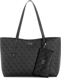 GUESS ארנק Guess Brenton Top Zip Tote נשים - גס - Grey