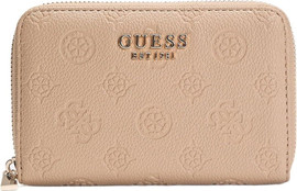GUESS ארנק Guess Ella Logo Slg Med Zip Around נשים - גס - Beige