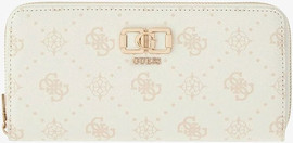 GUESS ארנק Guess Emelie Logo Slg Lrg Zip Around נשים - גס - White